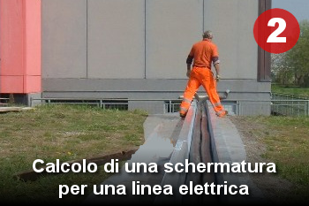 Calcolo di una schermatura per una linea elettrica